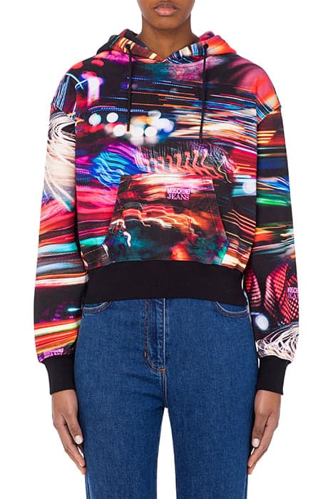 CITY PRINT COTTON SWEATSHIRT MULTICOLOR by Moschino