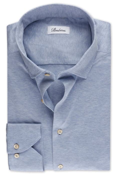 JERSEY SHIRT, FITTED BODY LIGHT BLUE by Stenströms