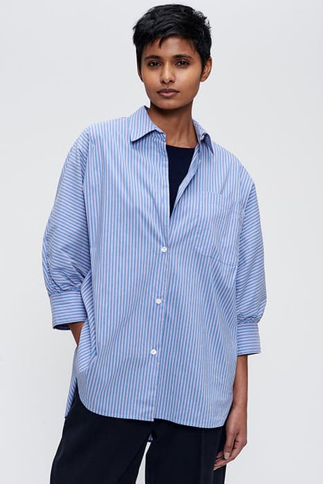 COTTON STRIPE SHIRT BLUETTE by Zenggi