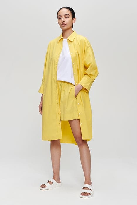 ORGANIC COTTON SHIRT DRESS YELLOW by Zenggi