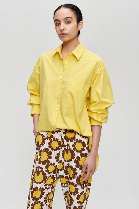 WIDE ORGANIC COTTON SHIRT YELLOW by Zenggi