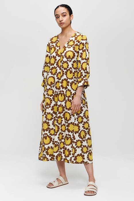 COTTON PRINTED DRESS YELLOW by Zenggi