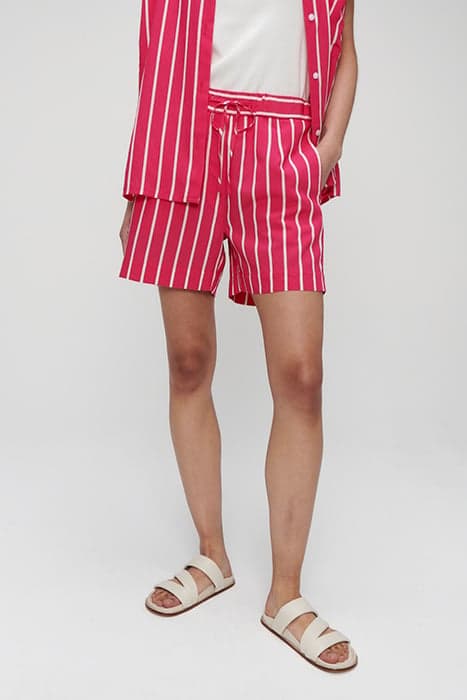 STRIPED SHORTS CARMINE ROSE by Zenggi