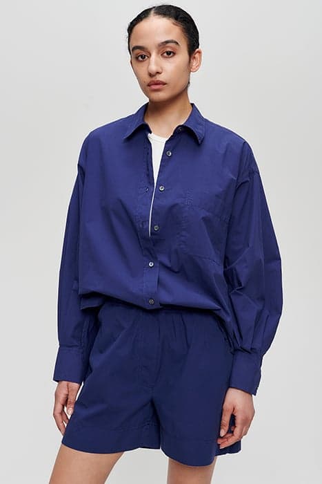 WIDE ORGANIC COTTON SHIRT JAPAN BLUE by Zenggi