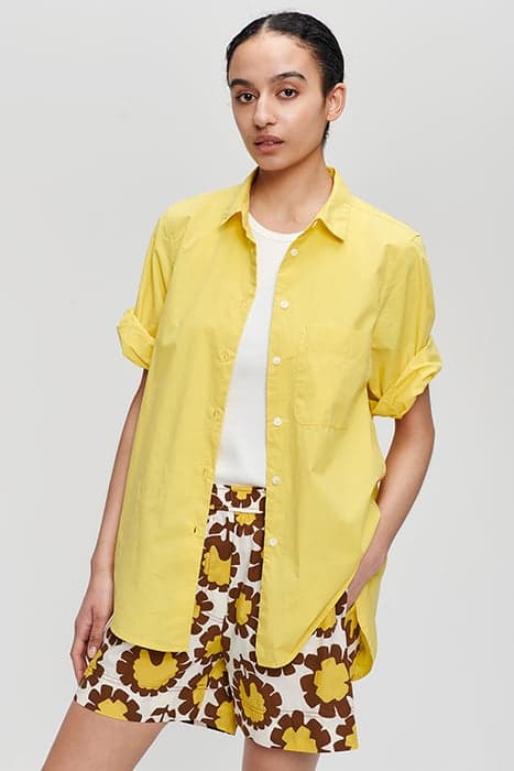 ORGANIC COTTON SHORT SLV SHIRT YELLOW by Zenggi