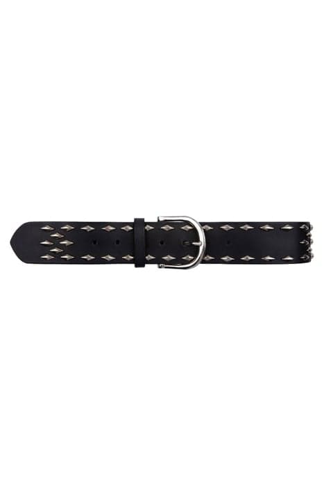 CINQUE LEATHER RIVET BELT RAVEN by Dante6