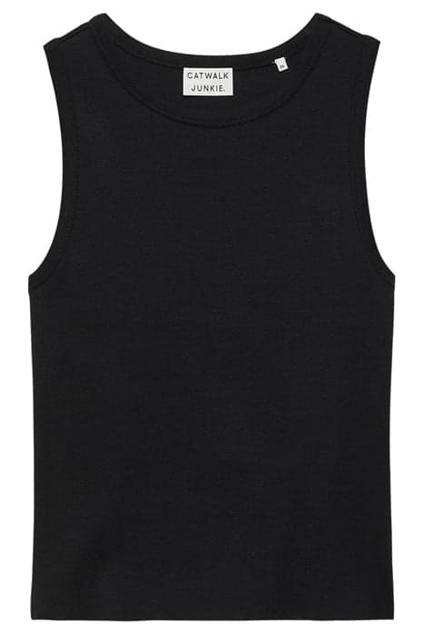 BOATNECK SINGLET BLACK by Catwalk Junkie