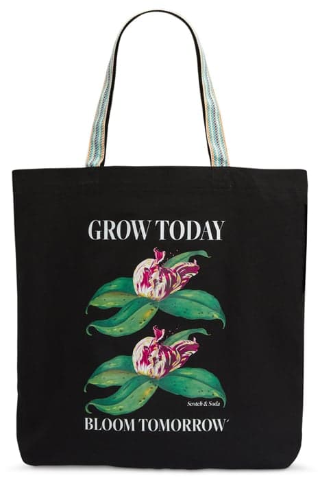 CANVAS ARTWORK TOTE BLACK by Scotch & Soda