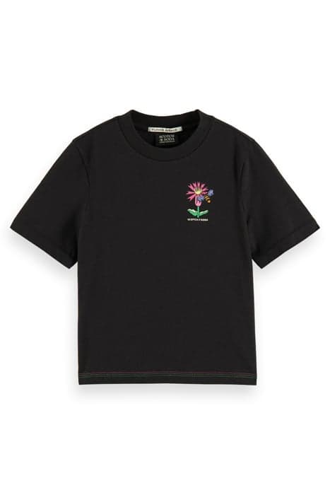 GIRLS RELAXED-FIT BEE GARDEN ARTWORK T-SHIRT BLACK by Scotch & Soda