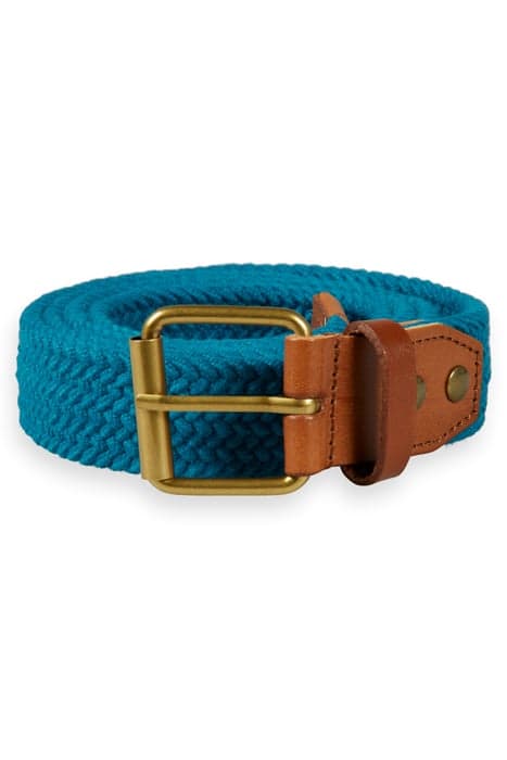 BRAIDED CANVAS CORD BELT TURQUOISE by Scotch & Soda