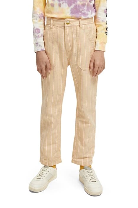 BOYS LOOSE FIT - YARN-DYE LINEN BLEND PANTS COMBO S by Scotch & Soda