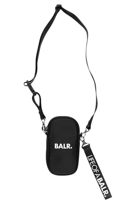 UNISEX U-SERIES SMALL PHONE POUCH JET BLACK by BALR.