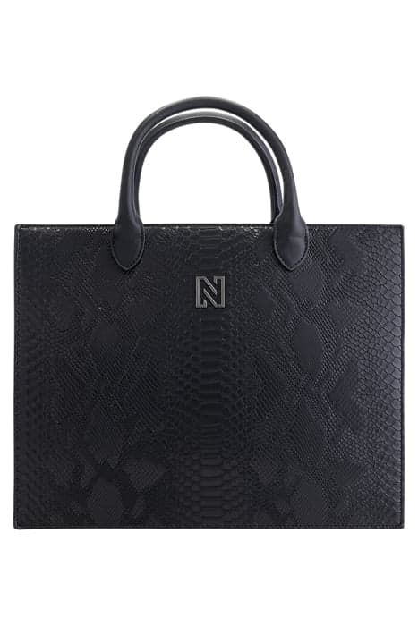 DANTE SNAKE SHOPPER BLACK/GUN METAL by NIKKIE