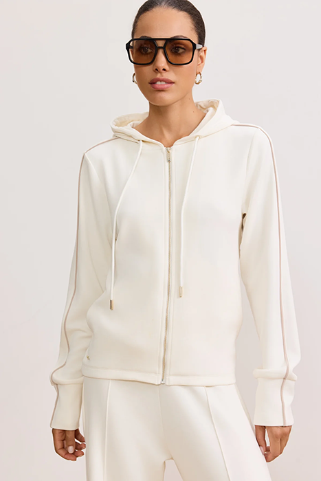 LARA ZIP UP CARDIGAN MARSHMELLOW by Lune Active