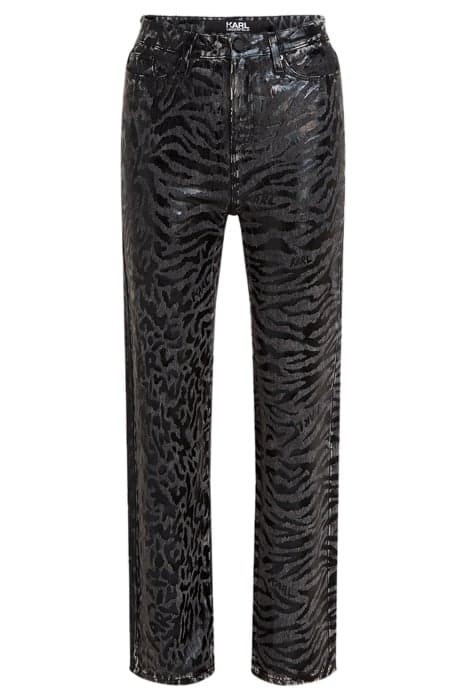 AOP STRAIGHT DENIM PANTS BLACK by KARL LAGERFELD