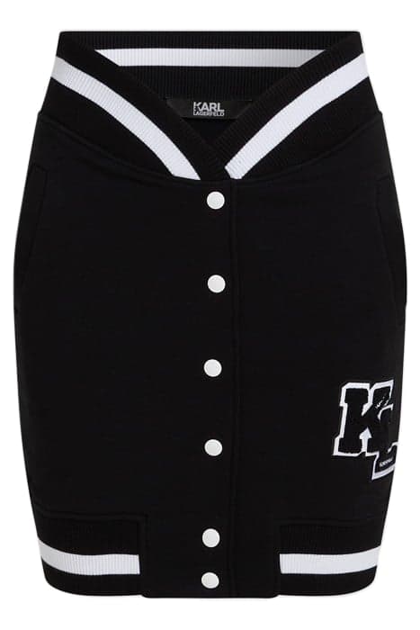 VARSITY SKIRT BLACK by KARL LAGERFELD