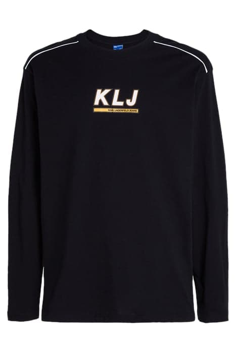 KLJ RELAXED LSLV LOGO TEE BLACK by KARL LAGERFELD