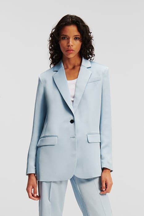 FLUID SATIN TAILORED BLAZER CASHMERE BLUE by KARL LAGERFELD