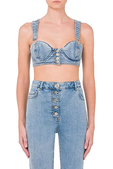 DENIM BRALETTE BLUE by Moschino