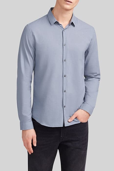 LIGHT BLUE ORGANIC COTTON VOILE SLIM SHIRT by IKKS