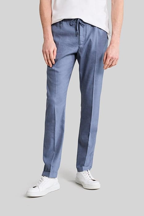 LIGHT BLUE LINEN BLEND JOGGERS by IKKS