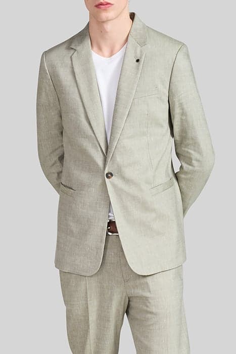 PISTACHIO LINEN BLEND SUIT JACKET by IKKS