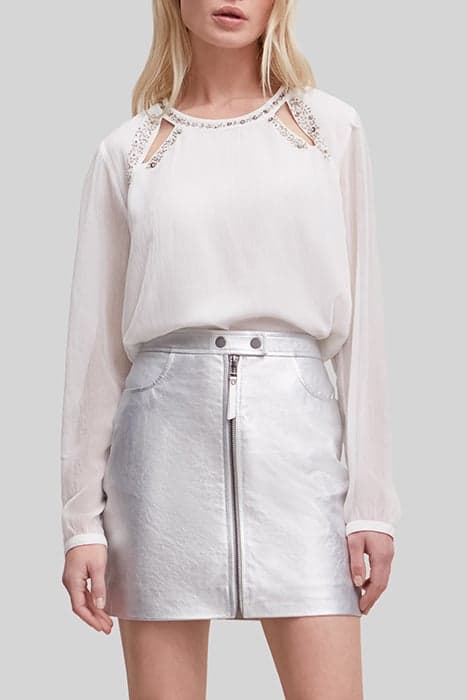 OFF-WHITE BLOUSE WITH BEAD EMBROIDERY by IKKS