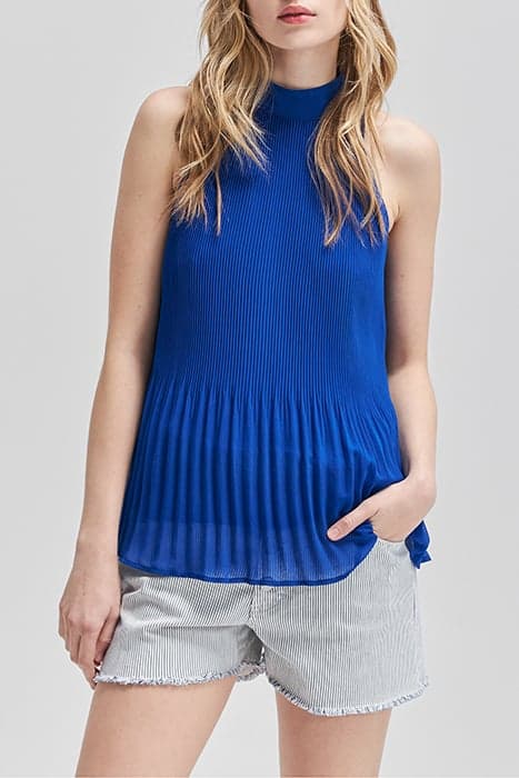 COBALT RECYCLED PLEATED TOP WITH AMERICAN ARMHOLES by IKKS