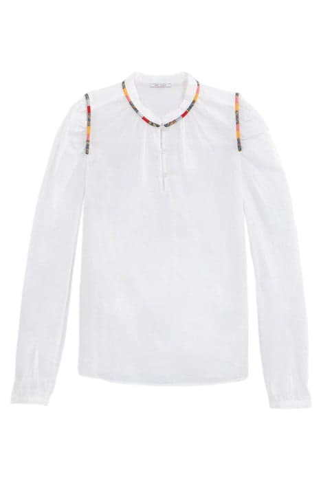 OFF-WHITE BLOUSE WITH ATEBA EMBROIDERY by IKKS