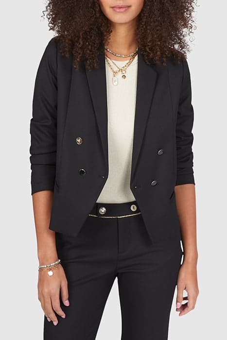 BLACK JACQUARD SUIT JACKET by ICODE