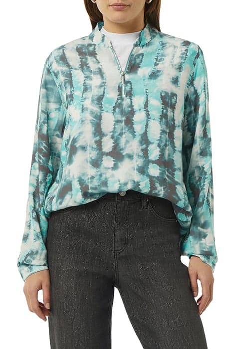 COMMA BLOUSES BLUE-GREEN AOP by Comma