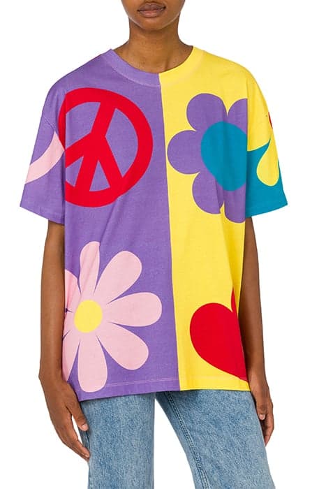 SYMBOLS JERSEY T-SHIRT MULTICOLOR by Moschino