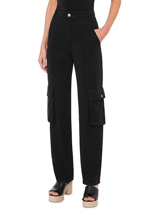 BLACK LYOCELL PANTS BLACK by Moschino