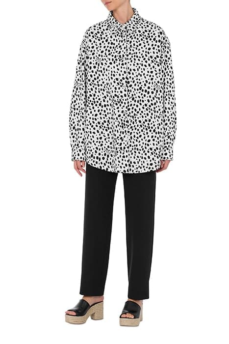 LEOPARD PRINT SHIRT JACKET WHITE by Moschino