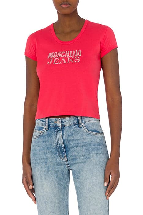 LOGO JERSEY T-SHIRT RED by Moschino