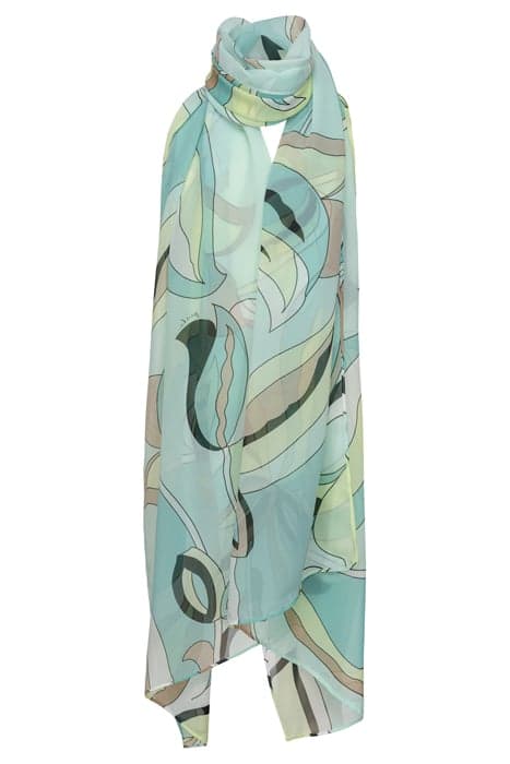 ALISHA SCARF MULTICOLOUR - AQUA GREEN/BEIGE by PINKO