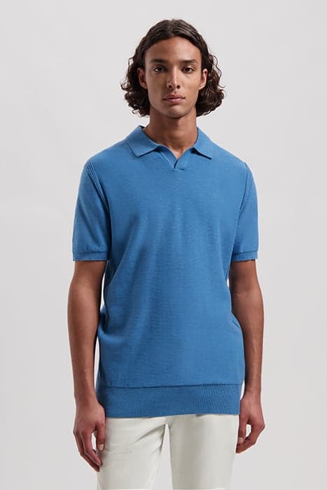 DS_MERCURY SHORT SLEEVE POLO AEGEAN BLUE AEGEAN BLUE by Dstrezzed