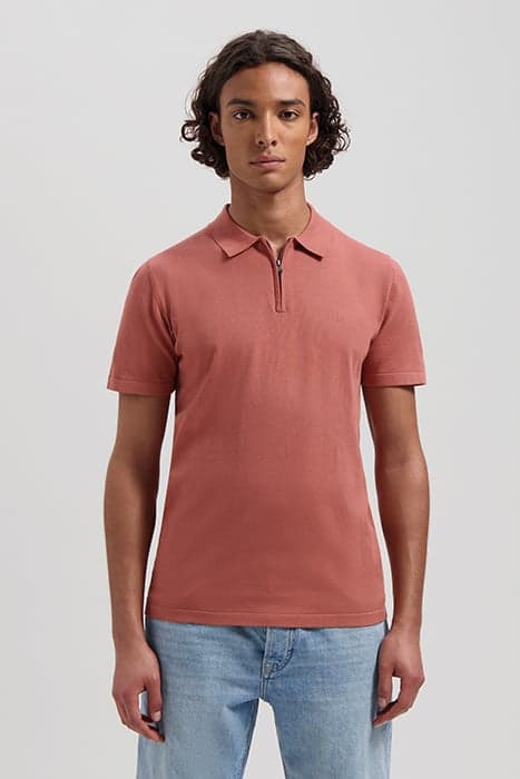 DS_DORIAN ZIP POLO CEDAR WOOD CEDAR WOOD by Dstrezzed