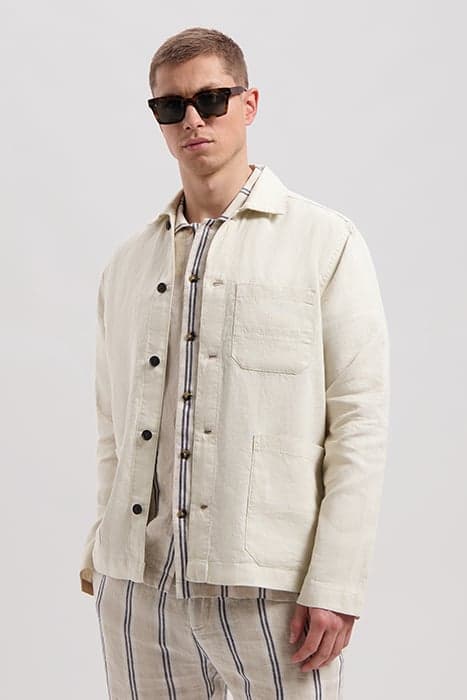 DS_CRISP CHORE JACKET OFFWHITE OFFWHITE by Dstrezzed