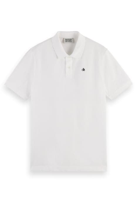 ESSENTIALS - COTTON PIQUE POLO WHITE by Scotch & Soda