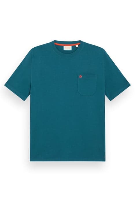 CHEST POCKET JERSEY T-SHIRT HARBOUR TEAL by Scotch & Soda