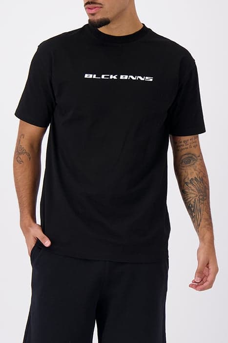 CURSIVE SCRIPT TEE BLACK by Black Bananas