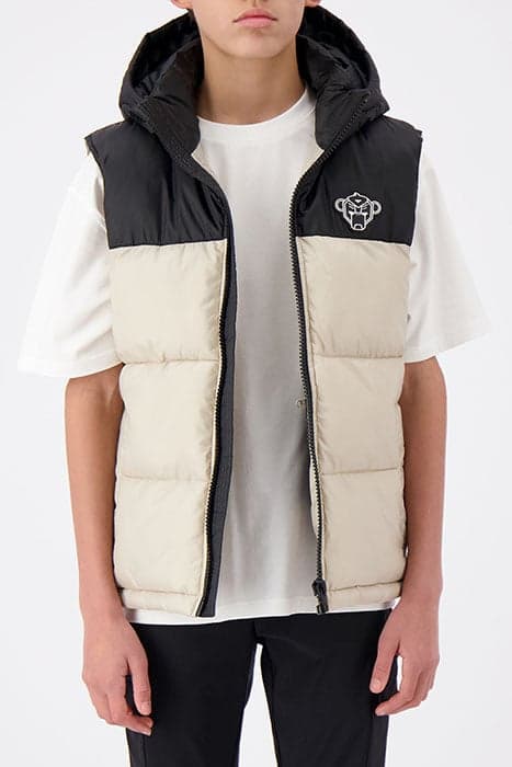 PEEK BODYWARMER SAND by Black Bananas