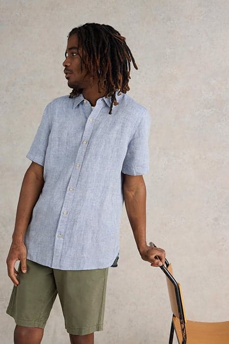 PEMBROKE SS LINEN SHIRT CHAMBRAY BLUE by White Stuff