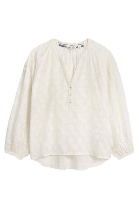 JOSIE HEART JACQUARD TOP PALE IVORY by White Stuff