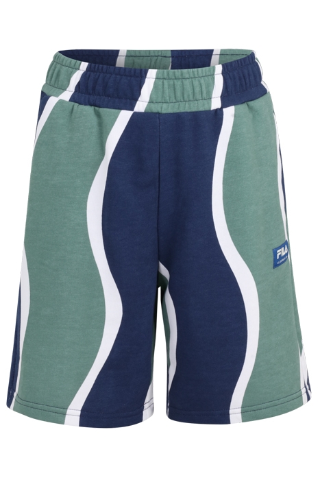 TEUPITZ AOP RELAXED SHORTS BLUE SPRUCE WAVES AOP 1