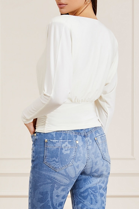 BILLIE KNIT TOP PALE BLOUSE PEARL 2