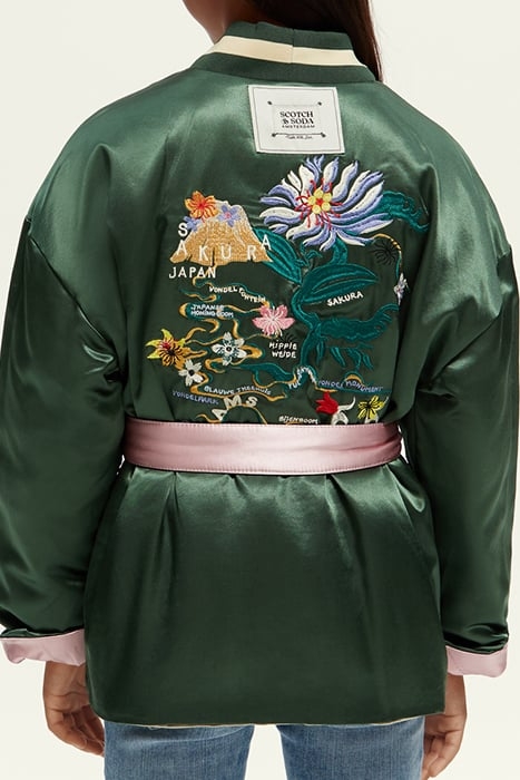 REVERSIBLE SOUVENIR KIMONO BOMBER MILITARY 3