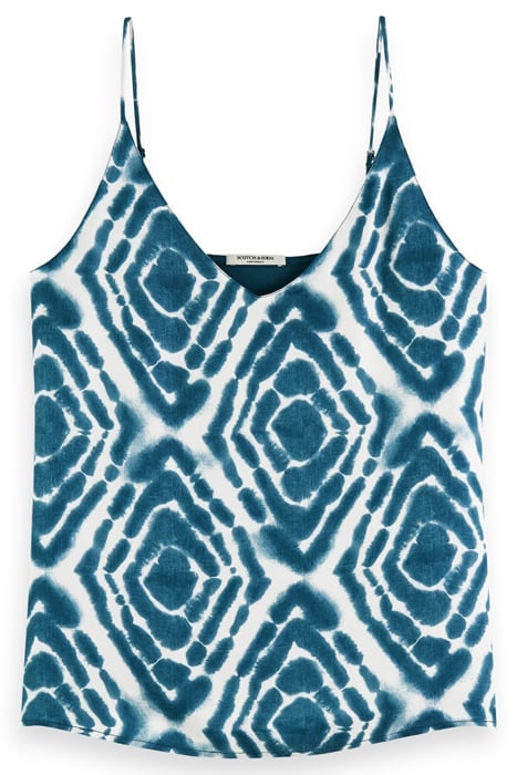 CAMISOLE WOVEN FRONT JERSEY BACK DISCO TIE DYE BOTTLE GREEN 4