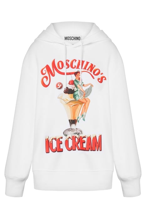 MOSCHINO'S ICE CREAM HOODIE WHITE 3